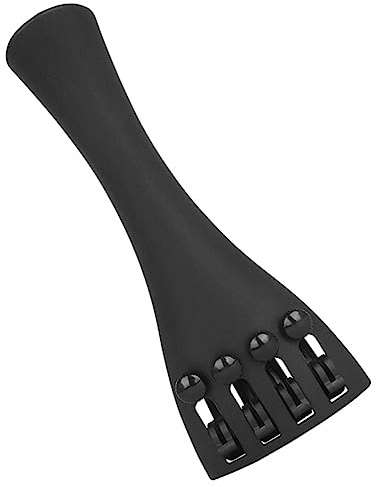 BESTonZON Geigensteg Saitenhalter 4/4 aus Kohlefaser mit 4 Feinreglern Ersatz für Violine Zubehör