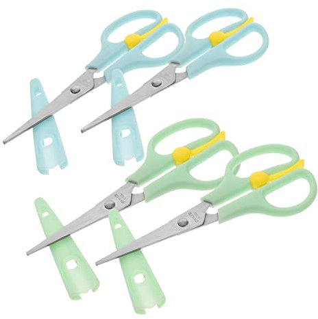 Tofficu 4stücke Sicherheitskinderscheren Für Scrapbooking Und Bastelarbeiten Tragbare Für Mädchen Mit Abgerundeten Für Jungen Und Mädchen Ab Jahren