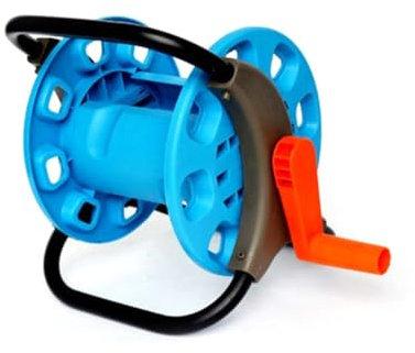 FONDOTIN 25m Portable Garden Water Pipe Reel for Hose Storage Rack Holder for Outdoor Gardening Use Material Design