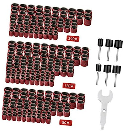 VILLCASE 307Piezas Caucho Para Amoladora Eléctrica Accesorios Para Lijado Material De Esmeril Duradero y Práctico