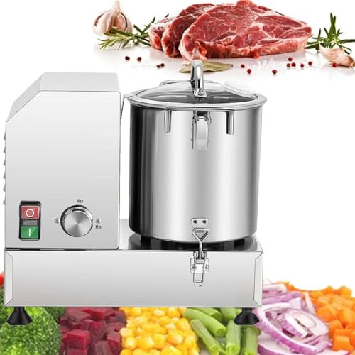 Procesador de alimentos comercial, picador eléctrico de verduras de alta resistencia, procesador de alimentos automático con velocidad ajustable, picador para papas, cebollas, jengibre y repollo.,9L