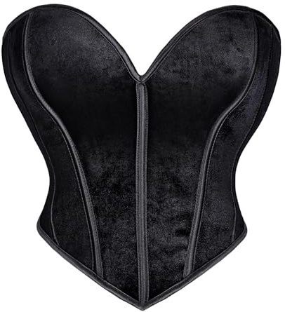 LEACOOLKEY Damen Vollbrust Body Shaper Bustier Corsette Klassische Corsage Korsett Top