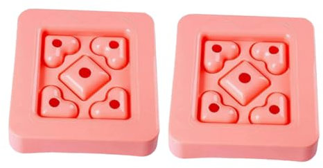 TOPPERFUN 2pezzi Stampo Cuore Mini Sandwich in Plastica Alimentare Design Adorabile e Pratico Facile Da Usare e Pulire Per Casa Rosa