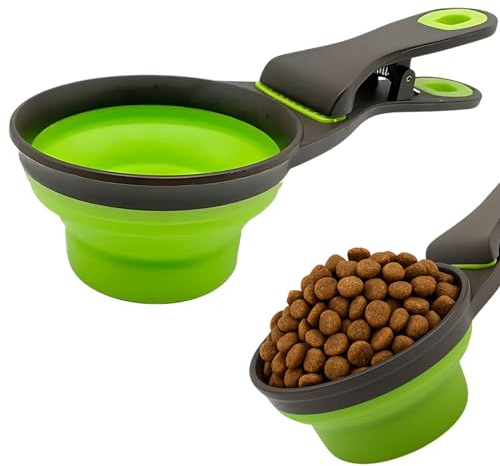 PetMix Hundenapf Faltbar aus Silikon 237 ml - Futternapf Hund für Unterwegs mit Clip - Fressnapf Katze mit Griff - Reisenapf Hund - Leicht & Hygienisch