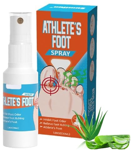 Athletes Foot Spray Treatment for Anti- Fungal Relief Care Athletes Foot Treatment Effective Odour Spray, Antifungal Treatment for Itchy, Dry Feet, Instant Cooling Effect, Natural Formula for All