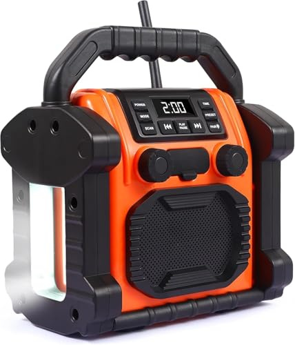 Bingxue Outdoor Radio wasserdicht Bluetooth Lautsprecher, LED Licht und Hand Kurbel Solar für Outdoor/Camping/Angeln (P250)