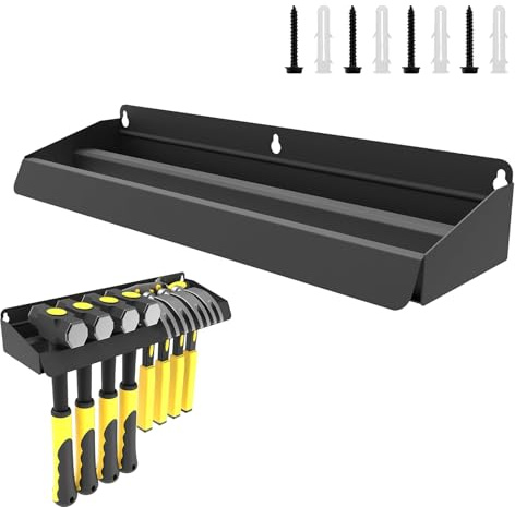 Soporte de pared para organizador de martillos: estante de almacenamiento de acero resistente, soporte duradero para portaherramientas, organizador vertical que ahorra espacio, de visualizació