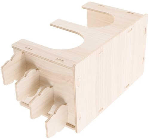 Abaodam Hamsterversteck Sicheres Kleines Tierhaus mit Plattform und Leiter Hölzernes als Dekoratives Versteck für Hamster und Kleine Kleintiere