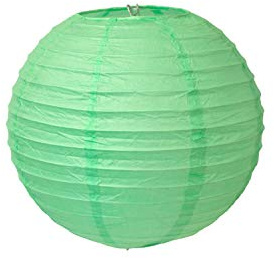 Creativery 10 Papier Lampions 25cm Set Laterne Hochzeit Party Wohnungsdeko Hängedeko Raumdeko Geburtstag Feier mintgrün Mint