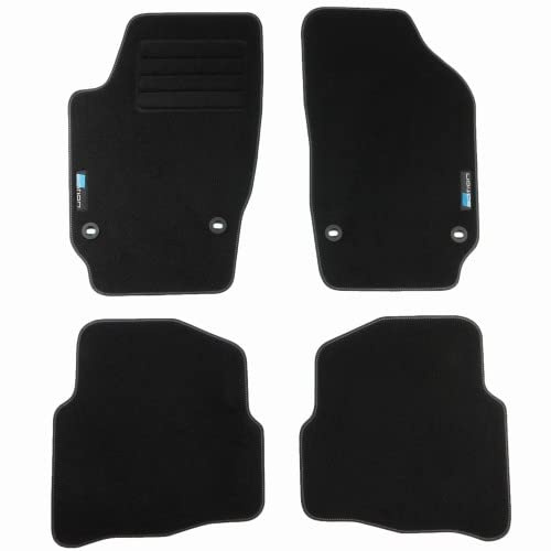 TEXER Textil Fußmatten passend für Vw Polo IV 9N Bj. 2001-2009 mit Logo