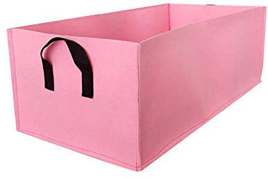 Mintice réutilisable Grand Sac à Plantes Sac de Culture pour légume Plantation Croissance latérale Pots récipient Jardin pour Pomme de Terre, Tomate, Carotte Rose (60 * 30 * 20cm)