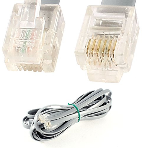 Ruilogod 5M 16.4ft RJ12 6P6C modulare Cavo Telefono dati per POS Cash Drawer
