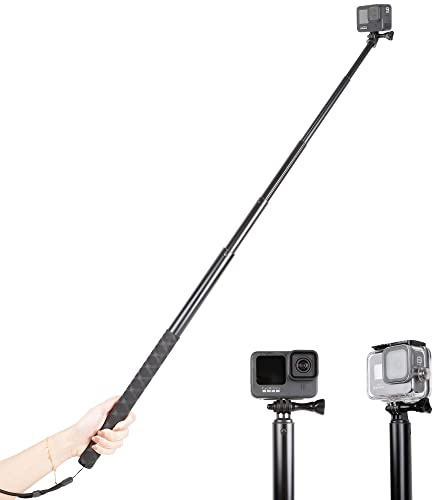 79inch Long Selfie Stick for GoPro 13/12 11 10 9 8 7 6 5 Blcak 4 Silver Go Pro Max Session, DJI Osmo Action 5 4 3 2,AKASO,Insta360 One RS R Cameras, 45-200cm Extendable Pole Monopod