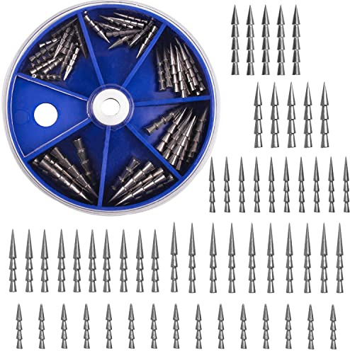 55 Stück Wolfram Nagel Gewichte Kit Wacky Worm Nagel Gewicht Angeln Tackle Einsatz Bleistift Sinker für Bass Wacky Rigs Angeln