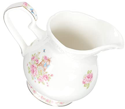 Alipis Pot à Lait en Céramique Blanc D'environ 180ml, Pichet à Crème Réutilisable au Design Créatif, Adapté pour Restaurants et Maison
