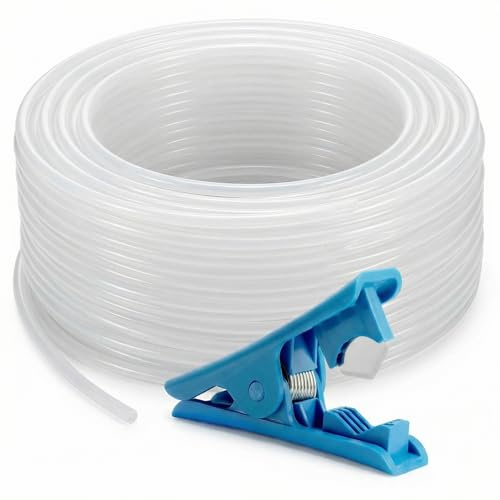 QWORK® 8m PTFE Teflonschlauch mit Schlauchschneider, 2mm ID 4mm OD, für 1.75mm Filament für 3D-Drucker Extruder