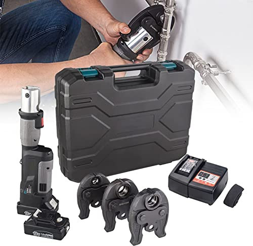 Pinza elettrica ricaricabile per crimpatrice per tubi idraulici, chiave per tubi a pressione idraulica Strumento per crimpatura idraulica per tubi a batteria Pex per rame, alluminio, acciaio