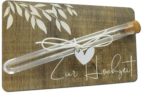 Geldgeschenk Holzkarte I Originelles kleines Geldgeschenk & Gutscheinidee I Hochzeitsgeschenk I Geldgeschenke & Geldverpackung I Karte mit Gravur zur Hochzeit