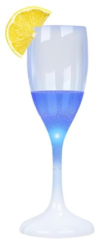 Opilroyn Flûtes à champagne, tasses lumineuses - Verres à vin lumineux de 120 ml,Flûtes à champagne polyvalentes, verres activés par liquide, tasses qui brillent dans le noir pour anniversaire, Noël