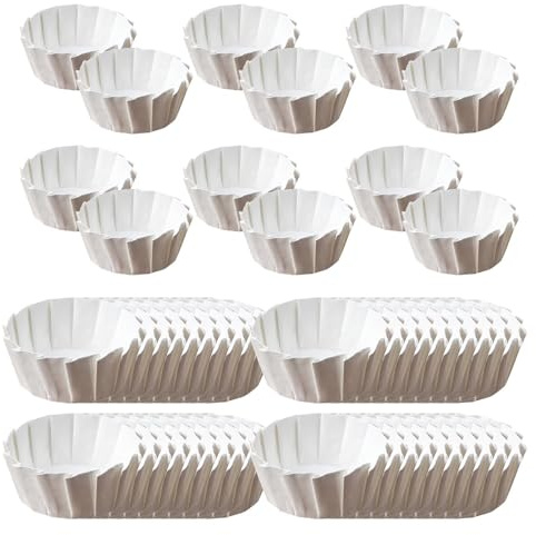 Forros para moldes para hornear – Forros para tartas | Forros redondos para moldes para tartas, 50 papeles portátiles vascos para tartas | Rondas de papel pergamino, forros de molde para magdalenas de