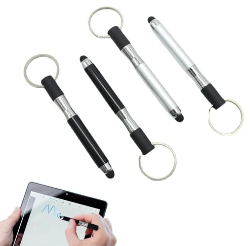 DAAIZIII 4 Stück 3-in-1 Mini Stylus Universal Touch Pen Stylus Pen für Tablet Smartphone Laptop Kompatibel mit allen Smartphones und Tablets
