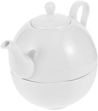 MAGICLULU Service à Thé Théière et Tasse en Porcelaine 620ml 1 Set Blanc
