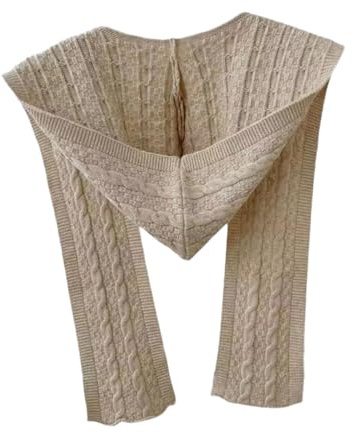 APLVFFZH Gestrickter Schal, Wickelschal, Kapuzenschal für Damen, Winter, Herbst, Herren, Wandern, Khaki