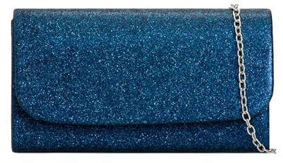 UShopUK Kleine glitzernde Clutch, für Braut, Abschlussball, Hochzeit, Abend, Mode, Party, Schultertasche, Handtasche