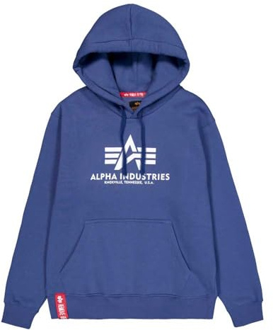 Alpha Industries Felpa con Cappuccio da Uomo Basic (Confezione da 1), Viola Notte, L