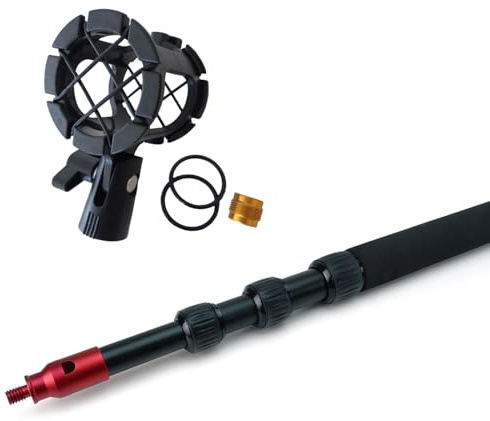 keepdrum mk3500 Tonangel Boompole ausziehbar bis 3,5m mit Tasche und Mikrofon-Spinne
