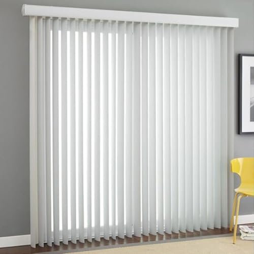 HDEYRSX Lamellenvorhang Weiß Vertikaljalousie Blickdicht lichtdurchlässig Tür Fenster Lamellen Rollo Schiebegardine,Inklusive Montagematerial,Anpassbare Farbe und Größe (80cm x 230cm)