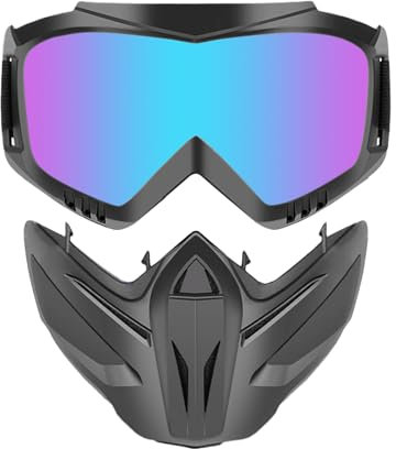 Lunettes de Moto avec revêtement de Visage - Anti-UV Biker Eye Shield