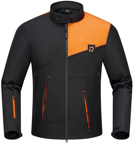 Rideiron Giacca Moto Uomo 4 Stagioni – Giubbotto Moto Estivo/Invernale con Fodera Rimovibile, Protezioni CE, Tessuto Antivento e Design Bicolore