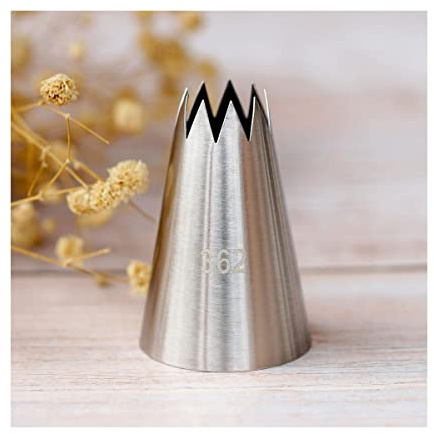 LYVQZPWLRdi grandi tubi, Beccucci for decorare torte, grandi, a forma di stella aperta, utensili for decorare torte, ugello for glassa in acciaio inossidabile, ugello for crema pasticcera
