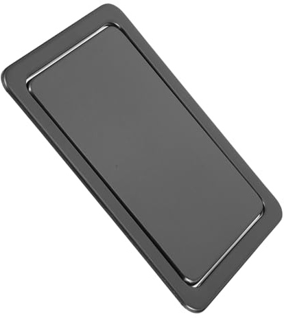 HEALEEP Flip Trash Can couvercle encastrées de table couvercle poubelle de comptoir de poubelles de cuisine œillets simples acier inoxydable 430 Gris foncé