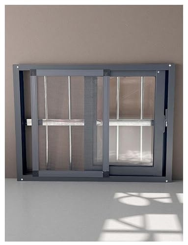 Finestra orizzontale scorrevole con vetro e schermo, design di bloccaggio sicuro per bagno, garage e ventilazione sottotetto