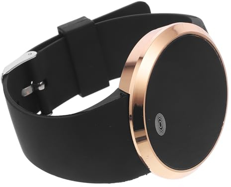 jojofuny LED Armbanduhr mit Touchscreen aus Legierung, Digitale Modeuhr | Schwarz, für Damen und Herren, Elektronische Uhr mit LED Armbändern, Herren LED Uhr