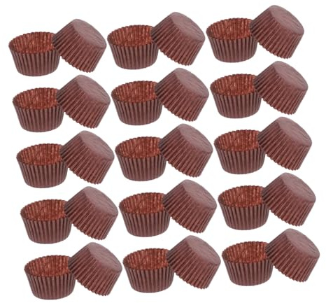 Alipis 500 piezas Unidades Moldes para Magdalenas Papel Natural sin Grasa Pequeño para Celebraciones Festivas y Repostería