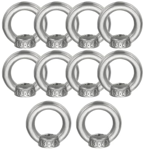 QUARKZMAN M5 Lampe Weibliche Schlaufe Halterung 10 Stück 304 Edelstahl Hebeösen Mutter Haken Ring Form Halterung Für Kronleuchter Beleuchtung 40kg Tragkraft