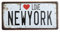 New York License Plate Tin Sign Vintage Metal Poster Bar Pub Jersey Wall Decor