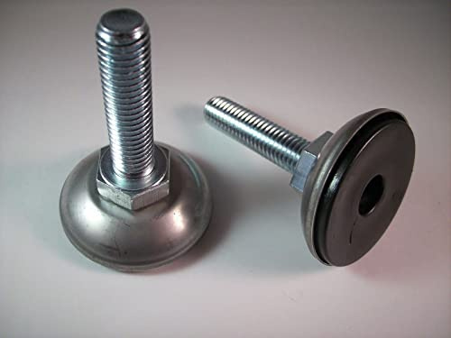 2 Regulador de altura/Pie ajustable/Tornillo de nivelación del suelo, redondo, con tapa de acero inoxidable