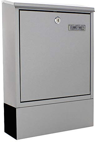 Profirst Briefkasten Mail PM 740 Edelstahl Zylinderschloss BxH 30x43,5cm Befestigungsmaterial Zeitungsrolle Namensschild