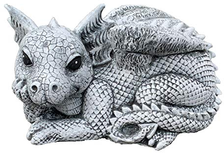 stoneandstyle Steinfigur Drache Rudolfo frostfest wetterfest Gartenfigur