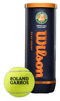 Wilson Sporting Goods Roland Garros Har Tru Clay Court Pelotas de Tenis - Estuche (3 Pelotas), Amarillo (WRT129100)