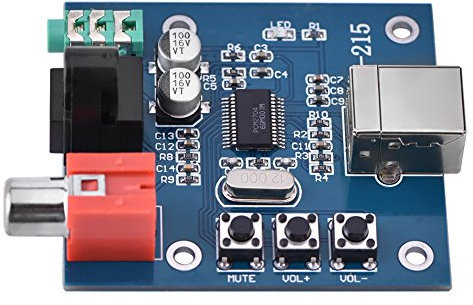 Sutinna PCM2704 USB DAC to S/PDIF Decoder Board Mini USB HiFi Sound Card Decoder Board 3.5mm Analog Output F/PC