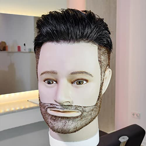 Haarsystem Toupet. Haarschnitt für Männer: BUSINESS UNDERCUT vom Friseur zugeschnitten - gebrauchsfertig - Farbe 1c schwarz