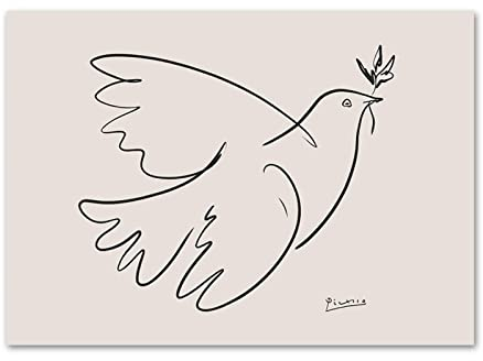 Abstrakte Matisse Picasso Taube Nordic Poster Kunstdrucke Wand Bilder Leinwand Bild Wandbilder FüR Wohnzimmer Dekor Picasso Kunstdrucke Rahmenlos 30×40cm