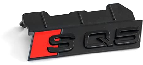 Audi 80A071805 - Supporto per griglia del radiatore con scritta SQ5, colore: Nero/Rosso