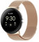 PaceBid Strap for Google Pixel Watch 3 41mm/2/1, Metal Woven Stainless Steel Magnetic Replacement Bracelet WatchBand for Google Pixel Watch 2/1 - Rose Gold