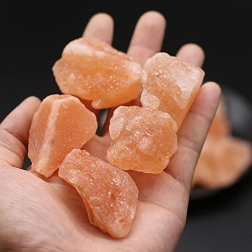 Bulk naturlig orange saltsten grova stenar mineralexemplar kristall diffusor gör-det-själv, 50 g